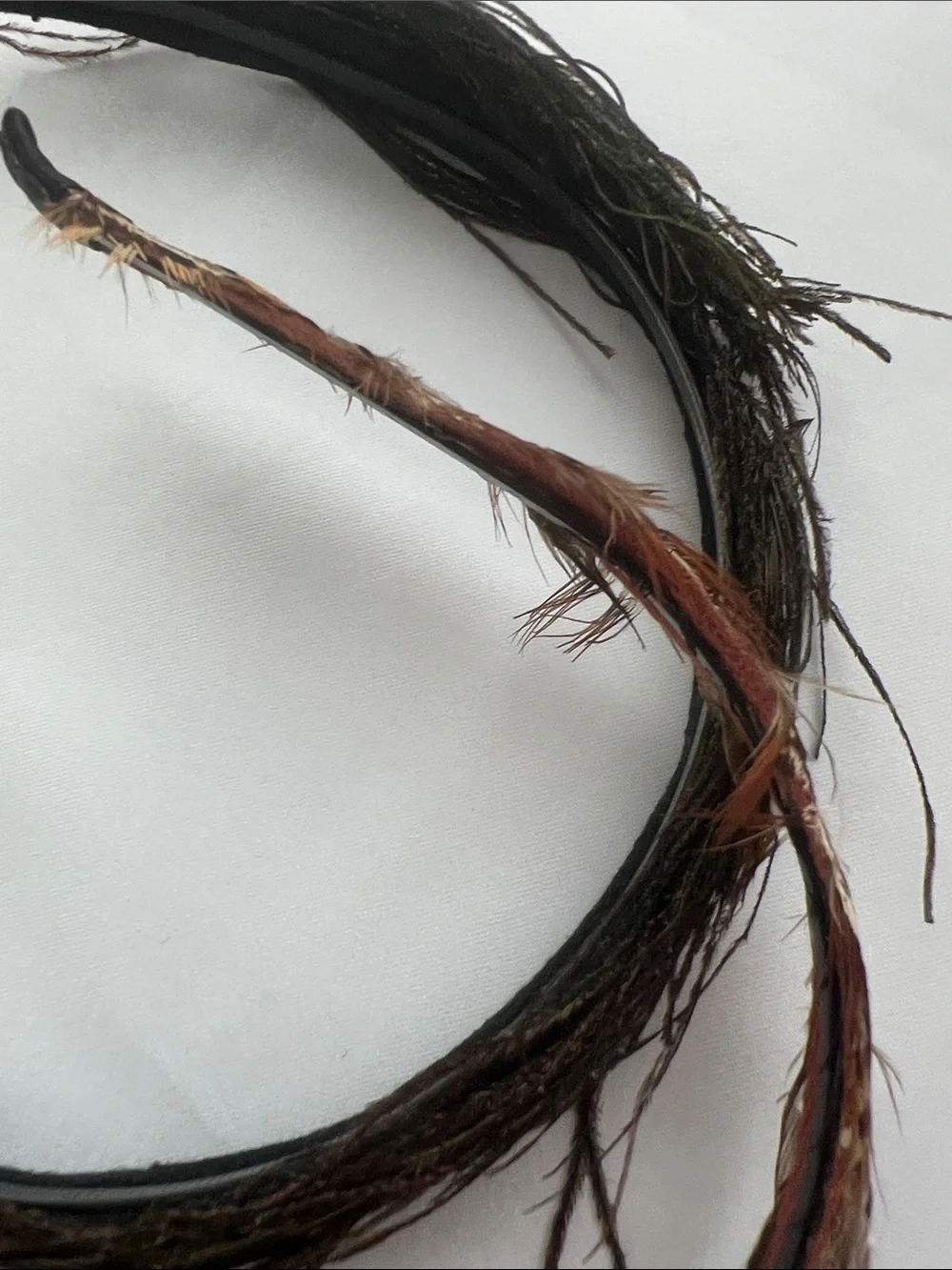 Feather Embellished Headband in Brown and Black Women’s Hair Accessory set of 2